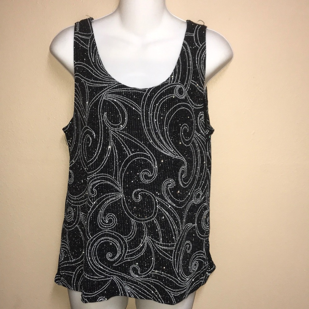 Blu Sage Black Shimmer Top